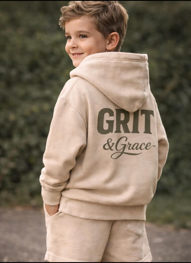 Kids Hoodie — Cream / Sand