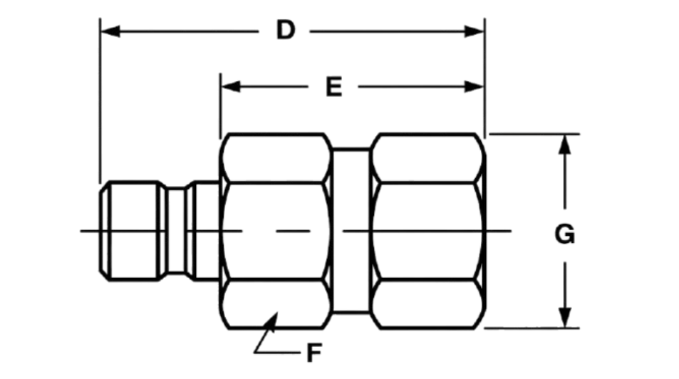 Nipple Female Pipe Thread dimensional diagram