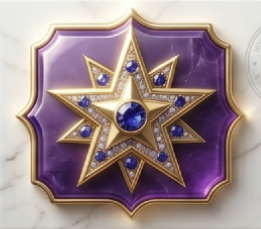 Purple gold star badge representing trust and compliance