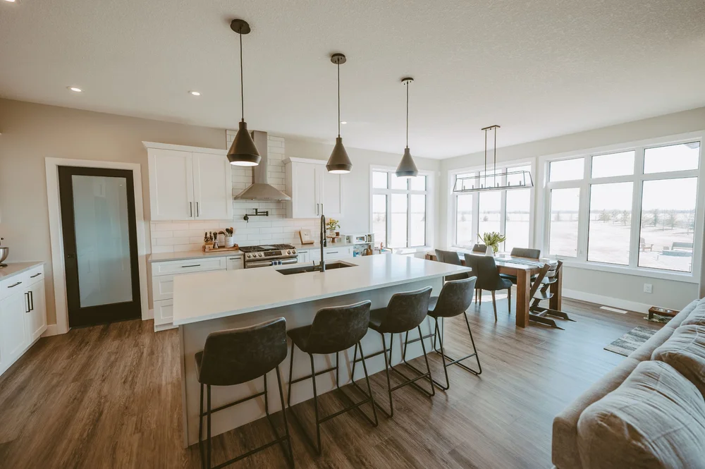 Kitchen and dining open concept view