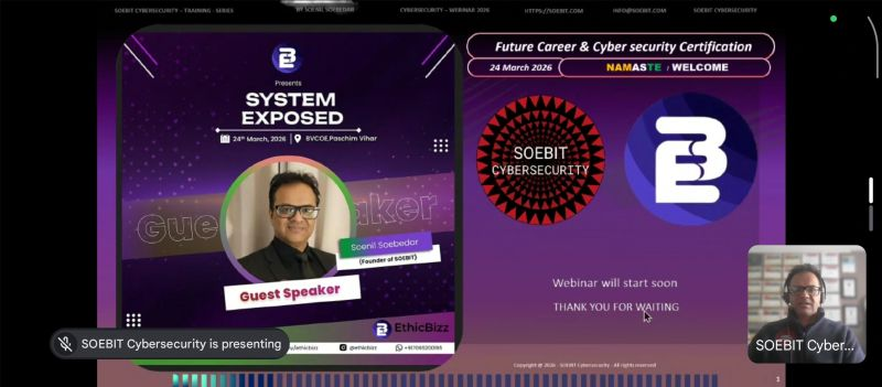 EthicBizz cybersecurity initiative announcement with SOEBIT