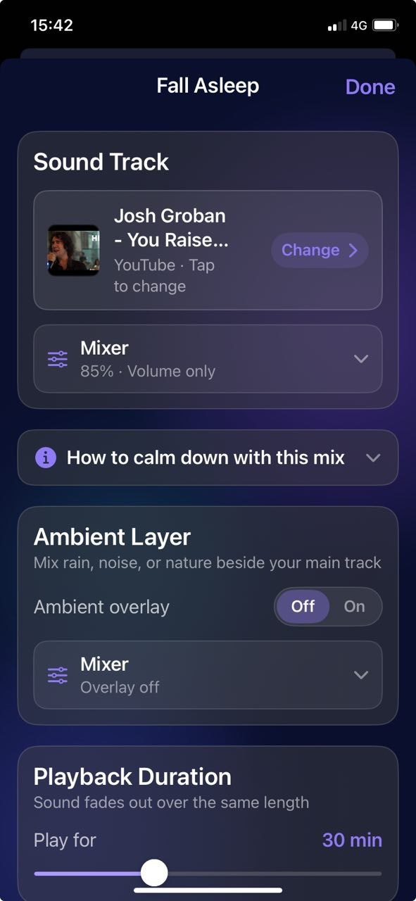Fall Asleep Mixer