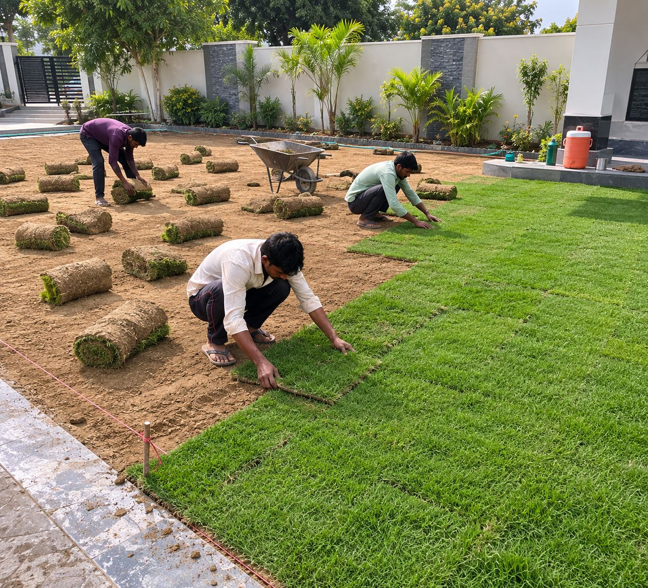 Lawn installation