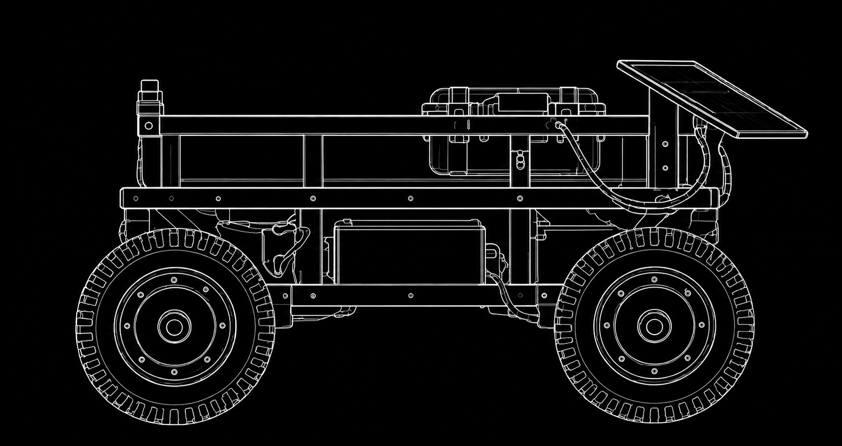 PIT VIPER UGV side view technical drawing
