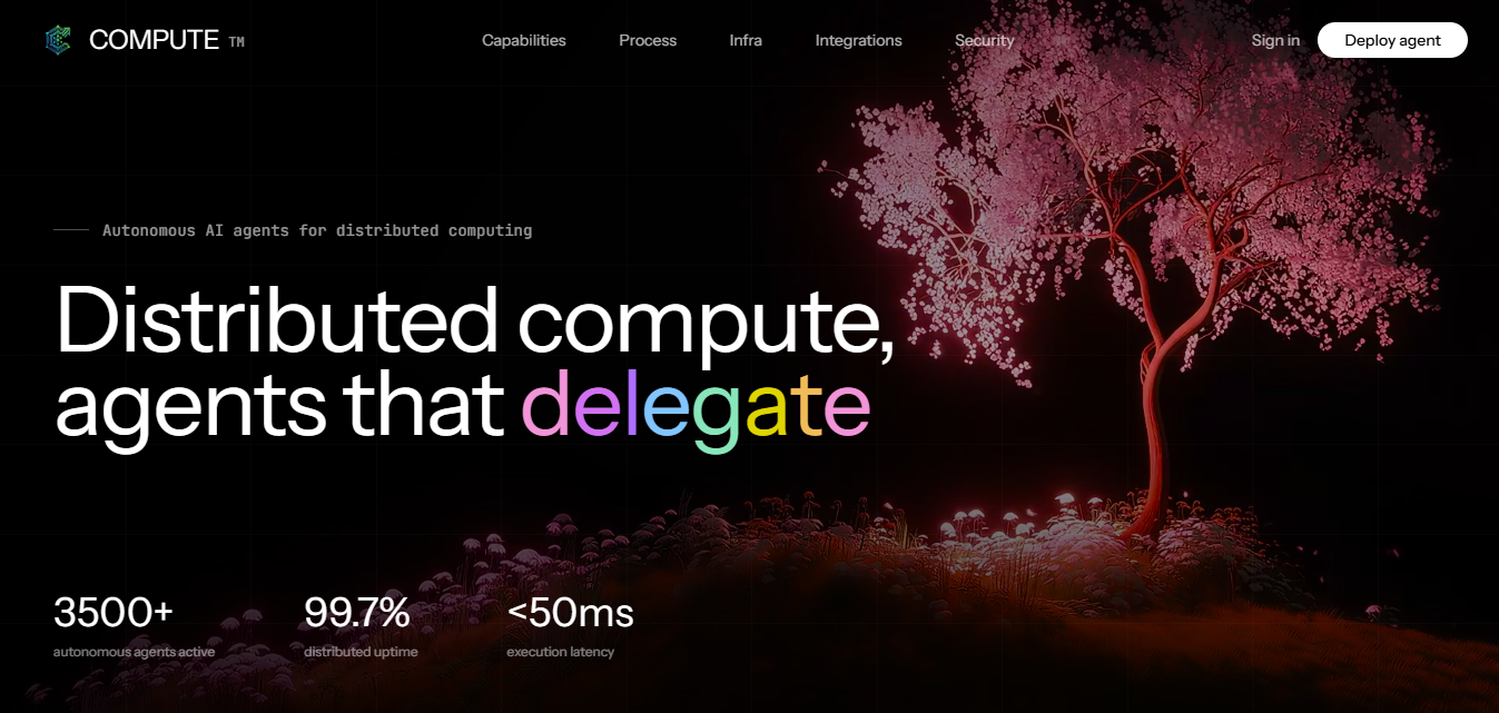 COMPUTE - AI Agent Platform Landing Page Template