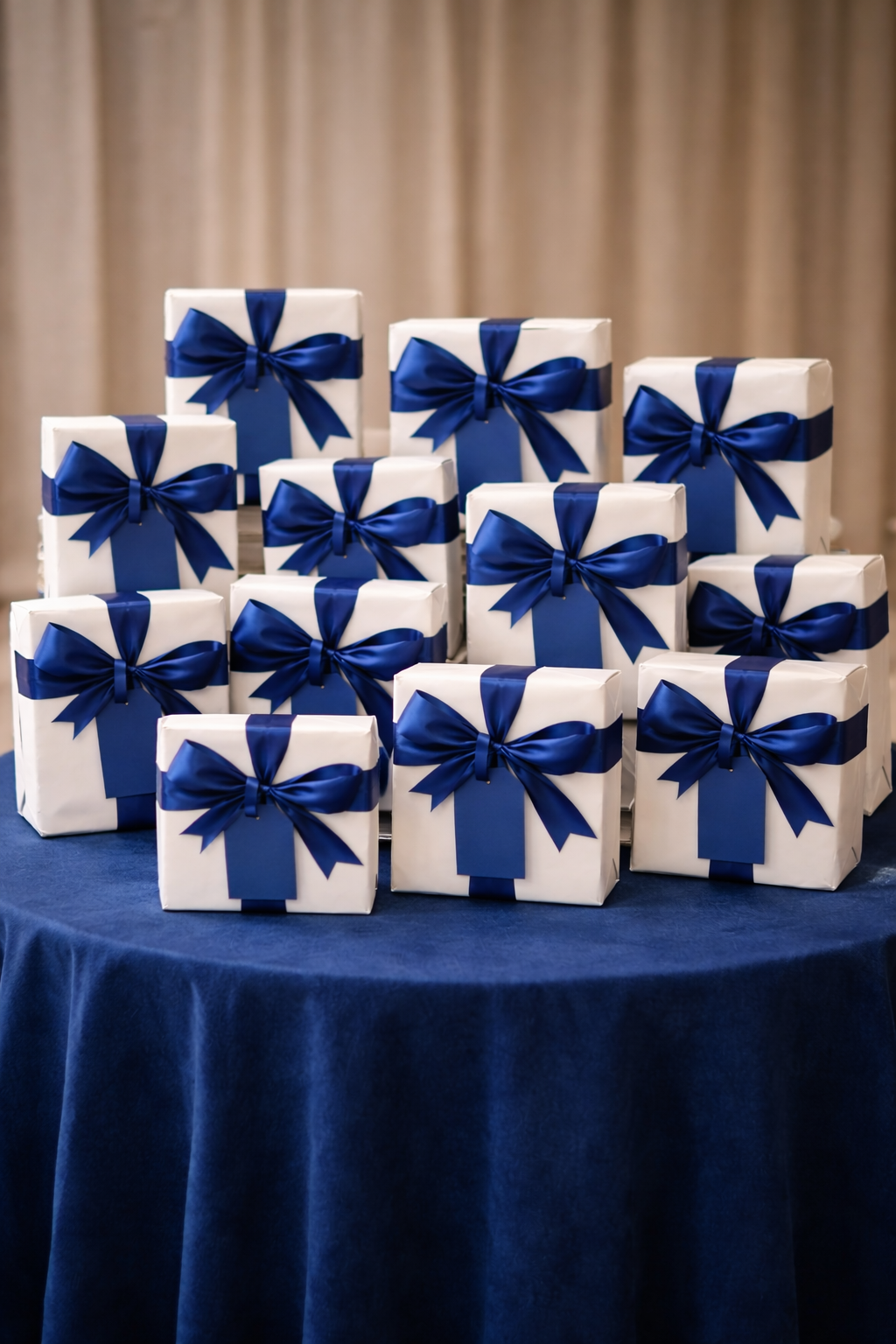 Blue Ribbon Gift Box Display