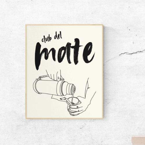 Cuadro Club del Mate minimalista