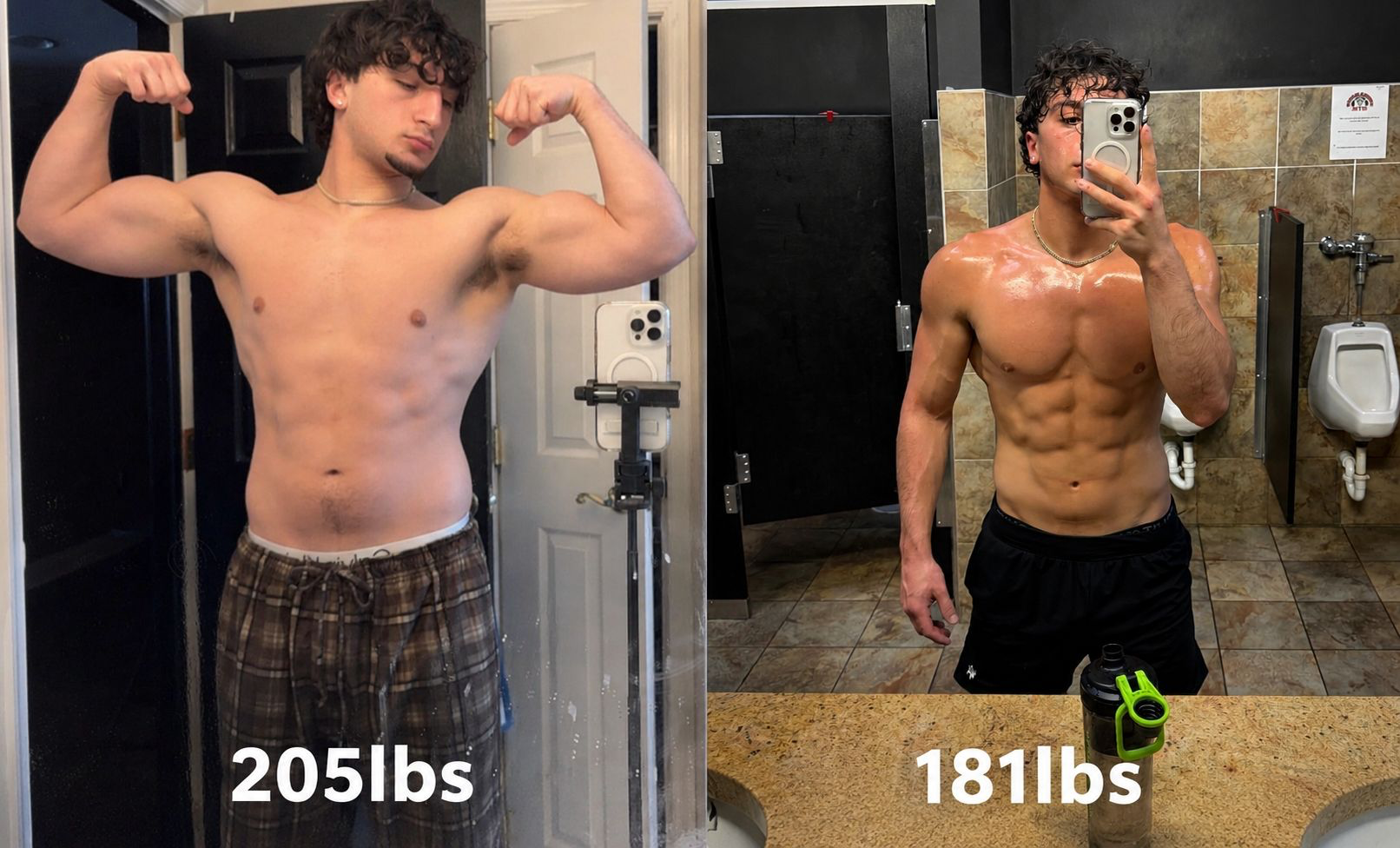 205 to 181 lbs