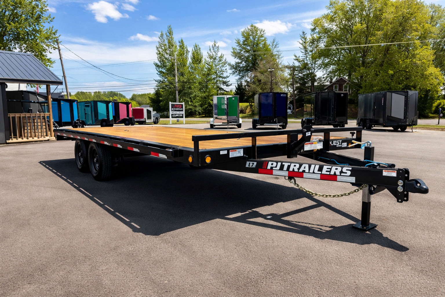 20ft Deckover Trailer by PJ available for rent in Lorain Ohio