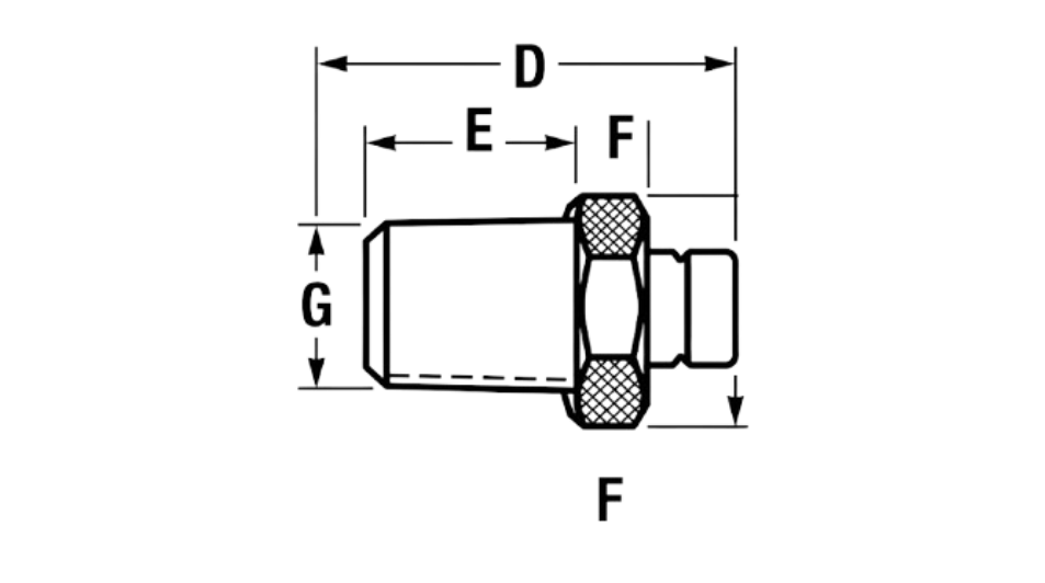 Male Pipe Thread V-variant dimensional diagram