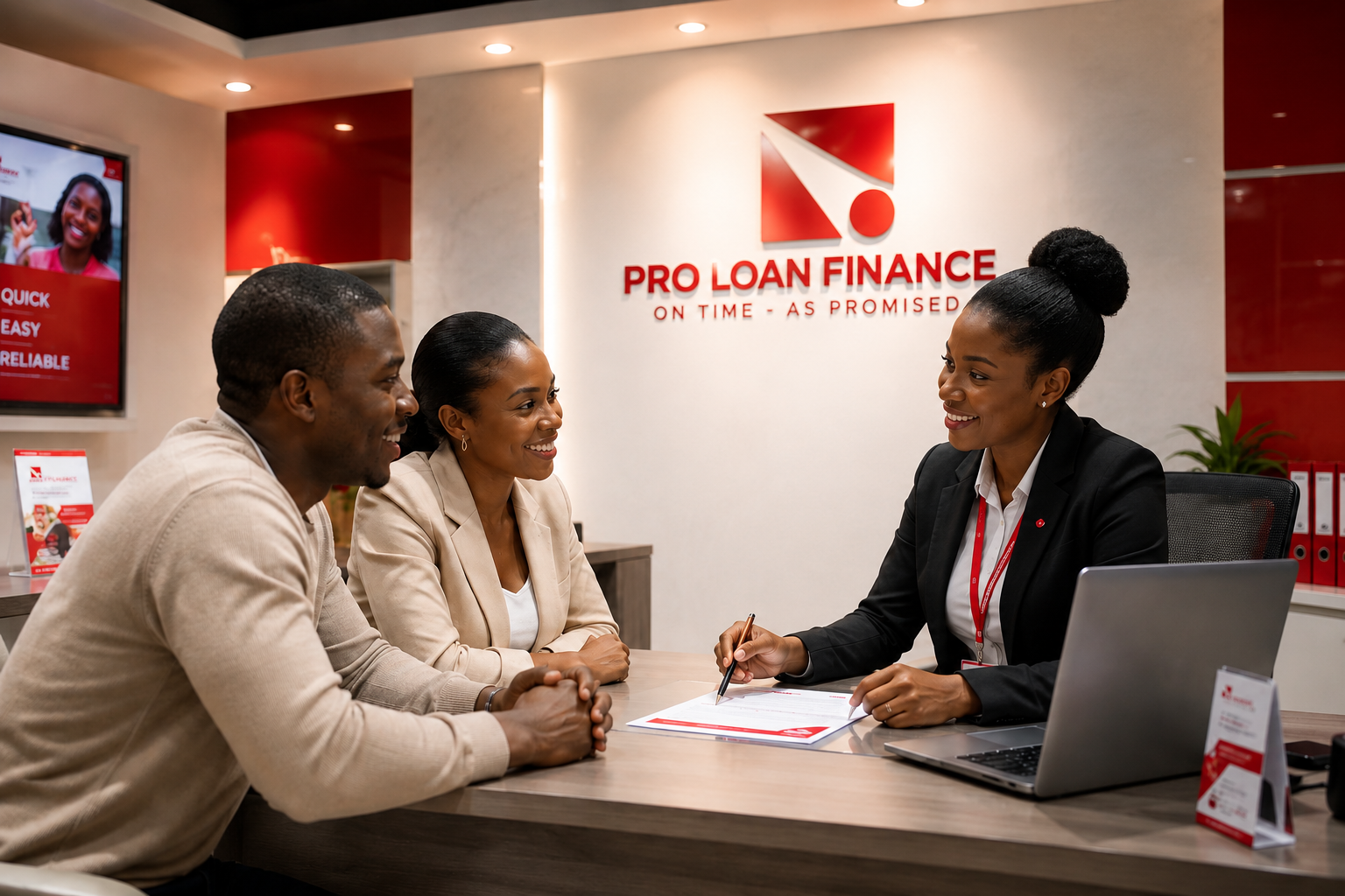 Pro Loan Finance consultant warmly helping clients