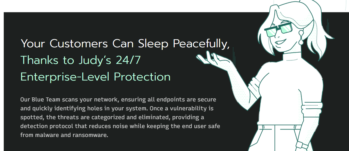Judy Security homepage