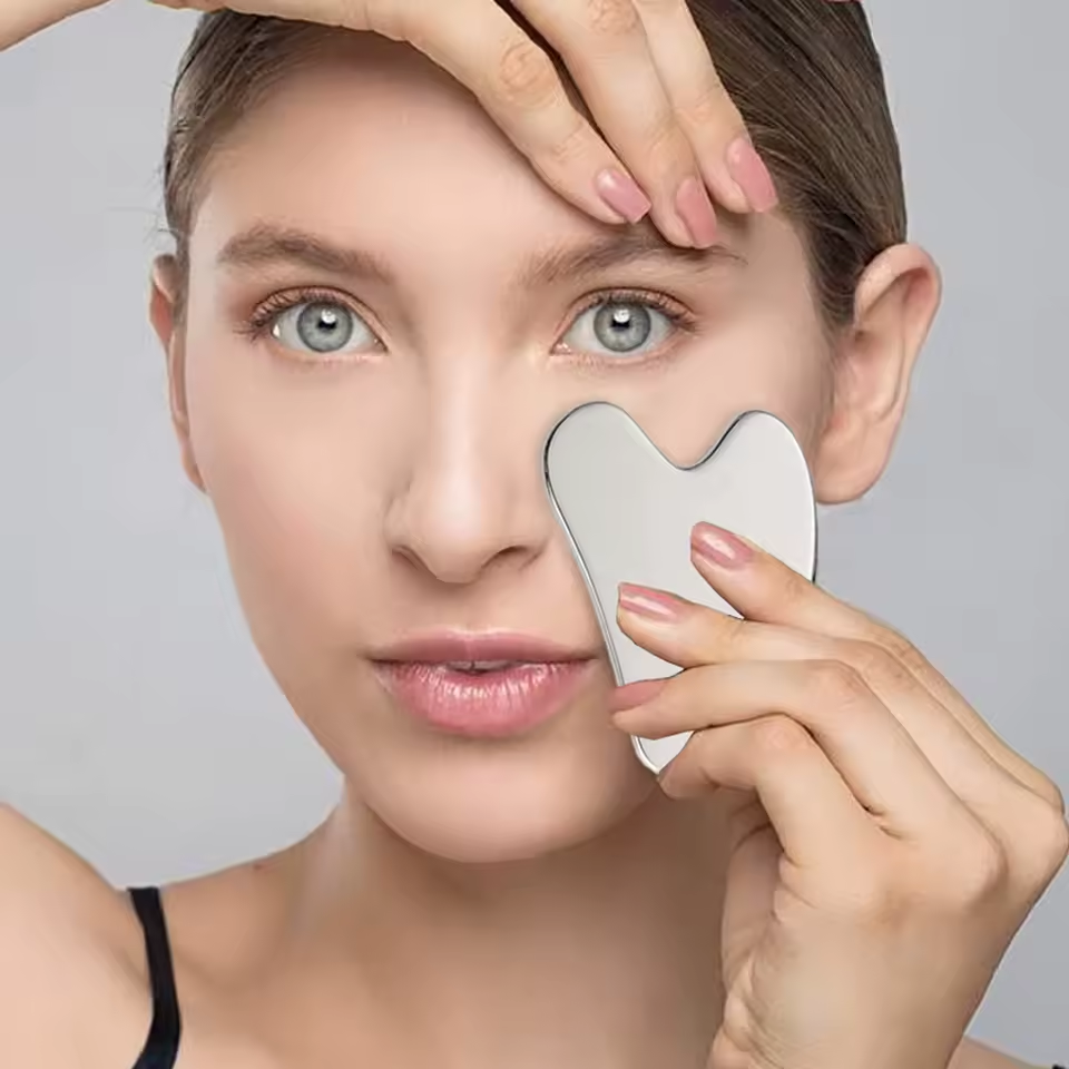 Guasha Tool e Rolo Facial De Aço Inoxidável 2