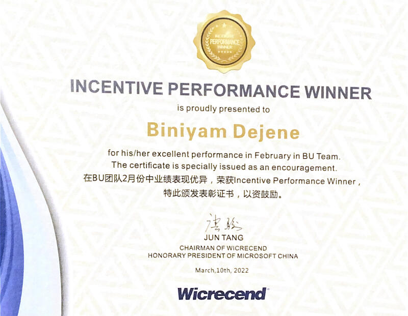 Incentive Performance Winner