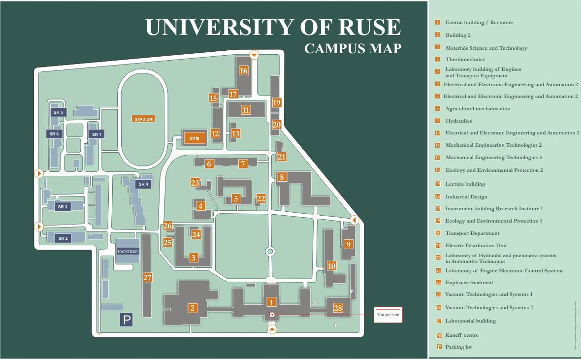 University of Ruse Campus Map