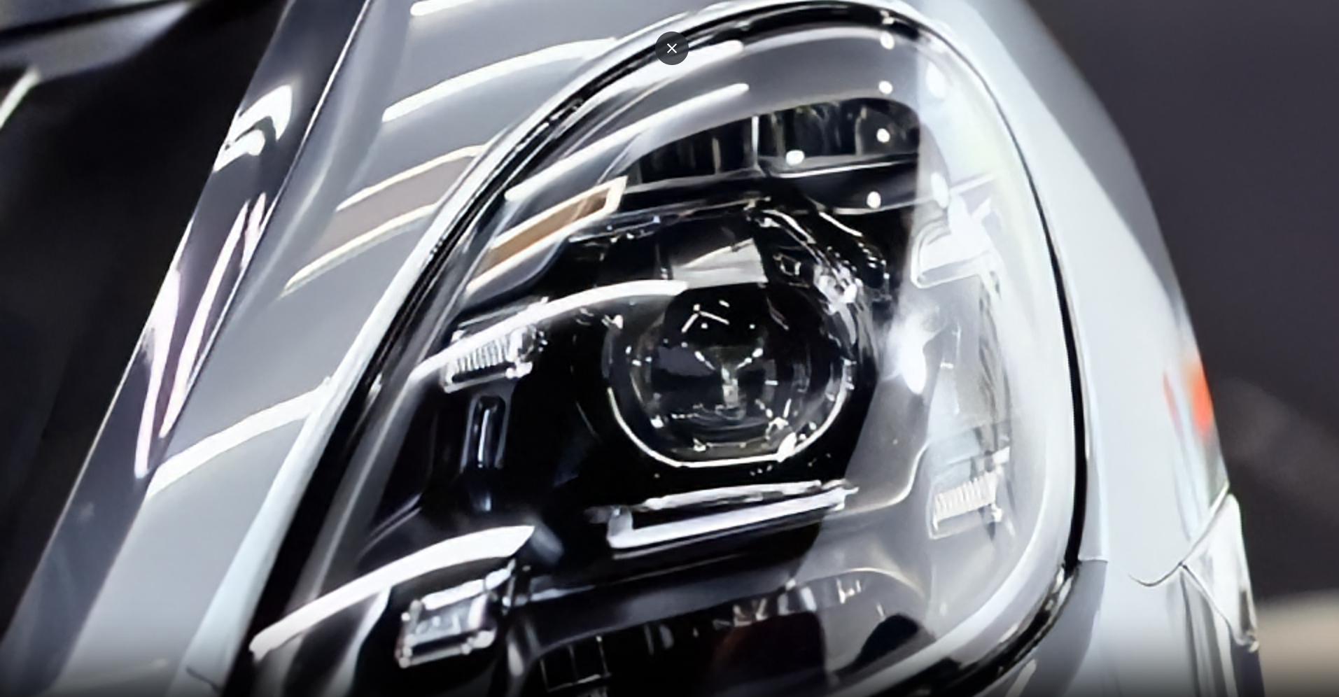 Luxury car headlight detail