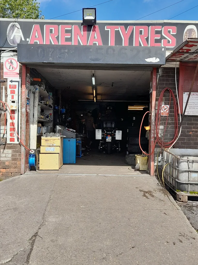 Arena Tyres shop front entrance
