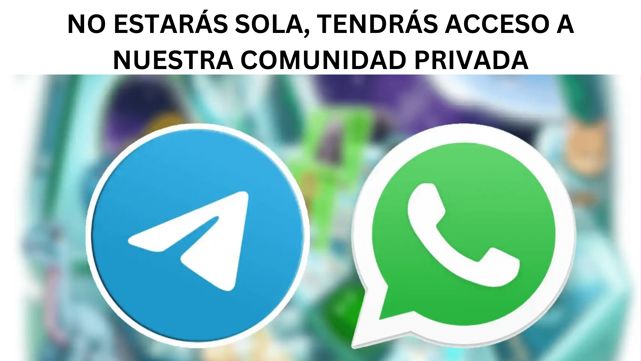 Acceso a comunidad privada en Telegram y WhatsApp