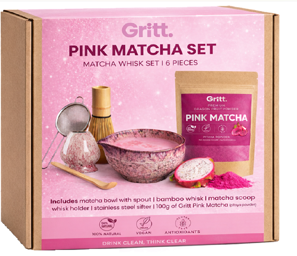 Pink Matcha Whisk Set