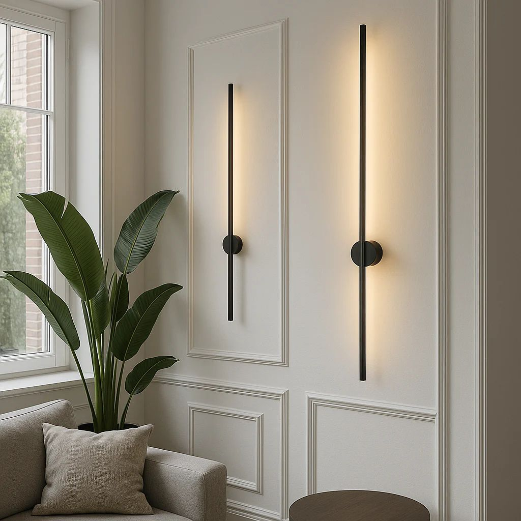 Modern interior lighting installation with contemporary pendant fixtures