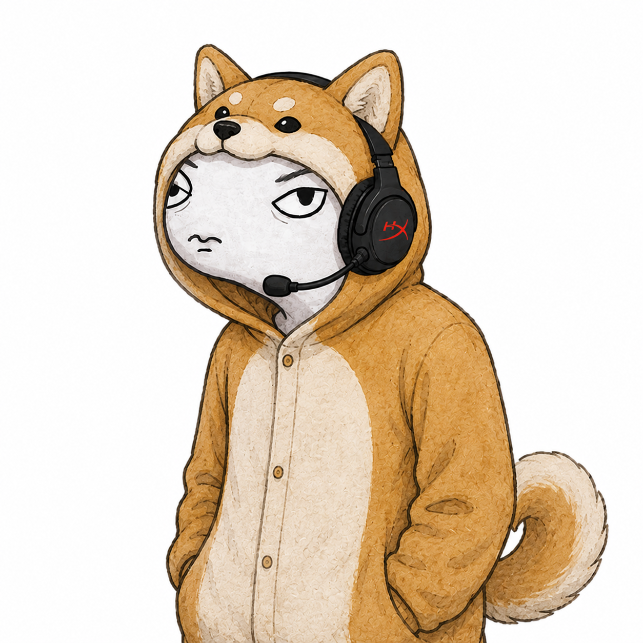 Grown Ahh Man in shiba onesie