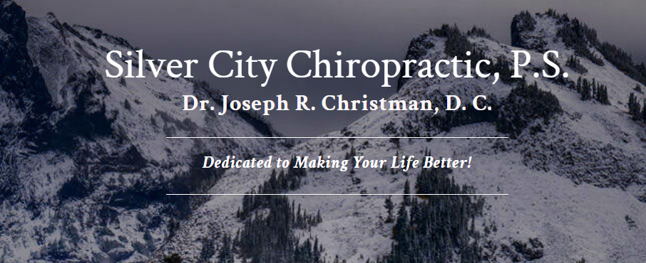Silver City Chiropractic banner with mountain backdrop