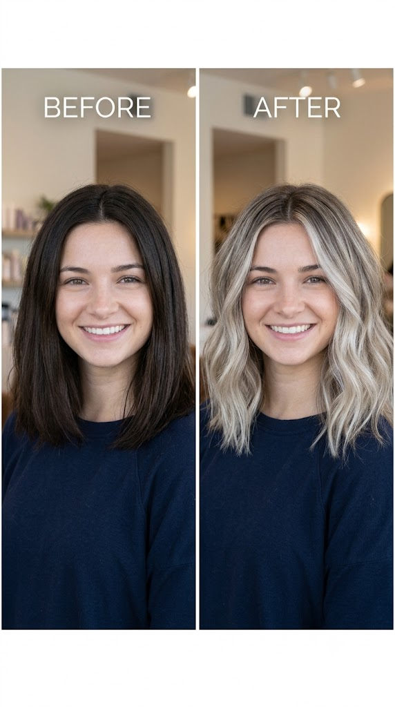 Ash Blonde Balayage Transformation