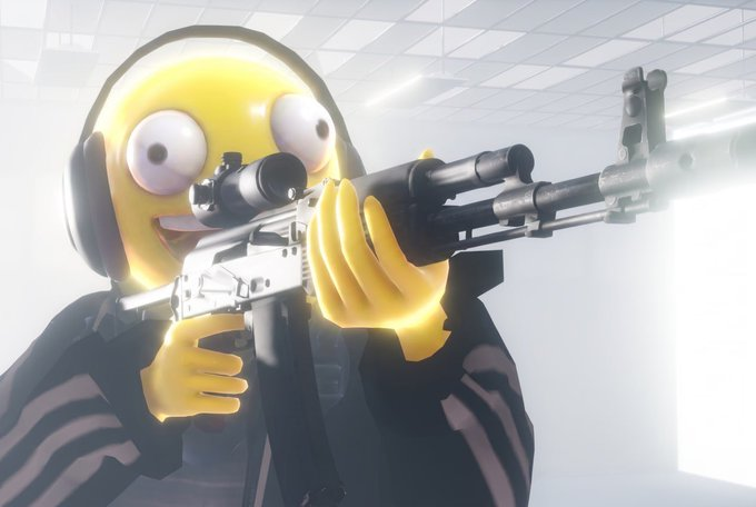 NOOB holding a rifle