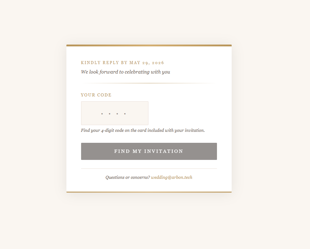 Wedding RSVP System