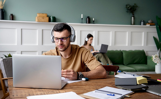 Student studying with Law & Bar Academy