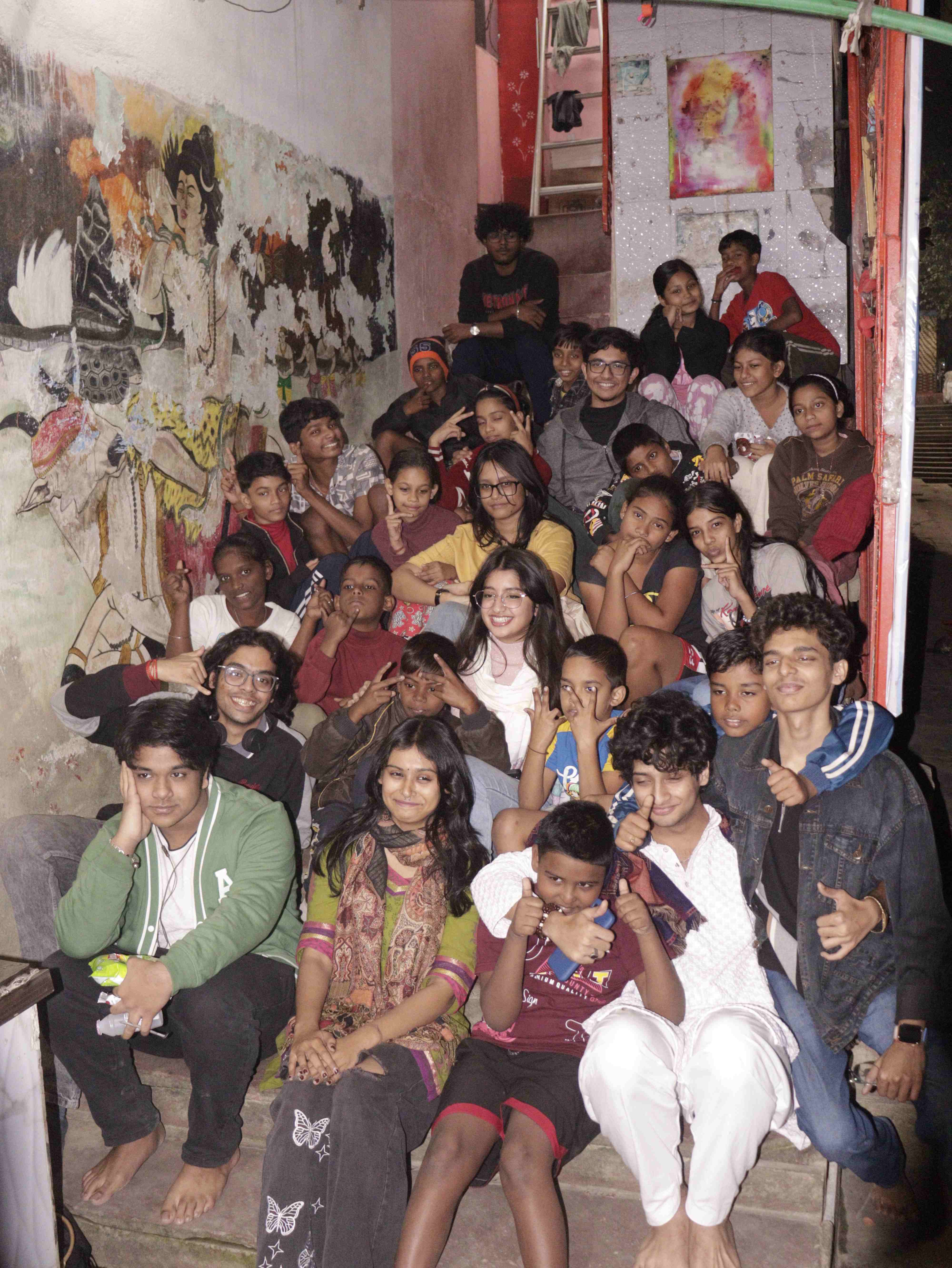 Large group of children together