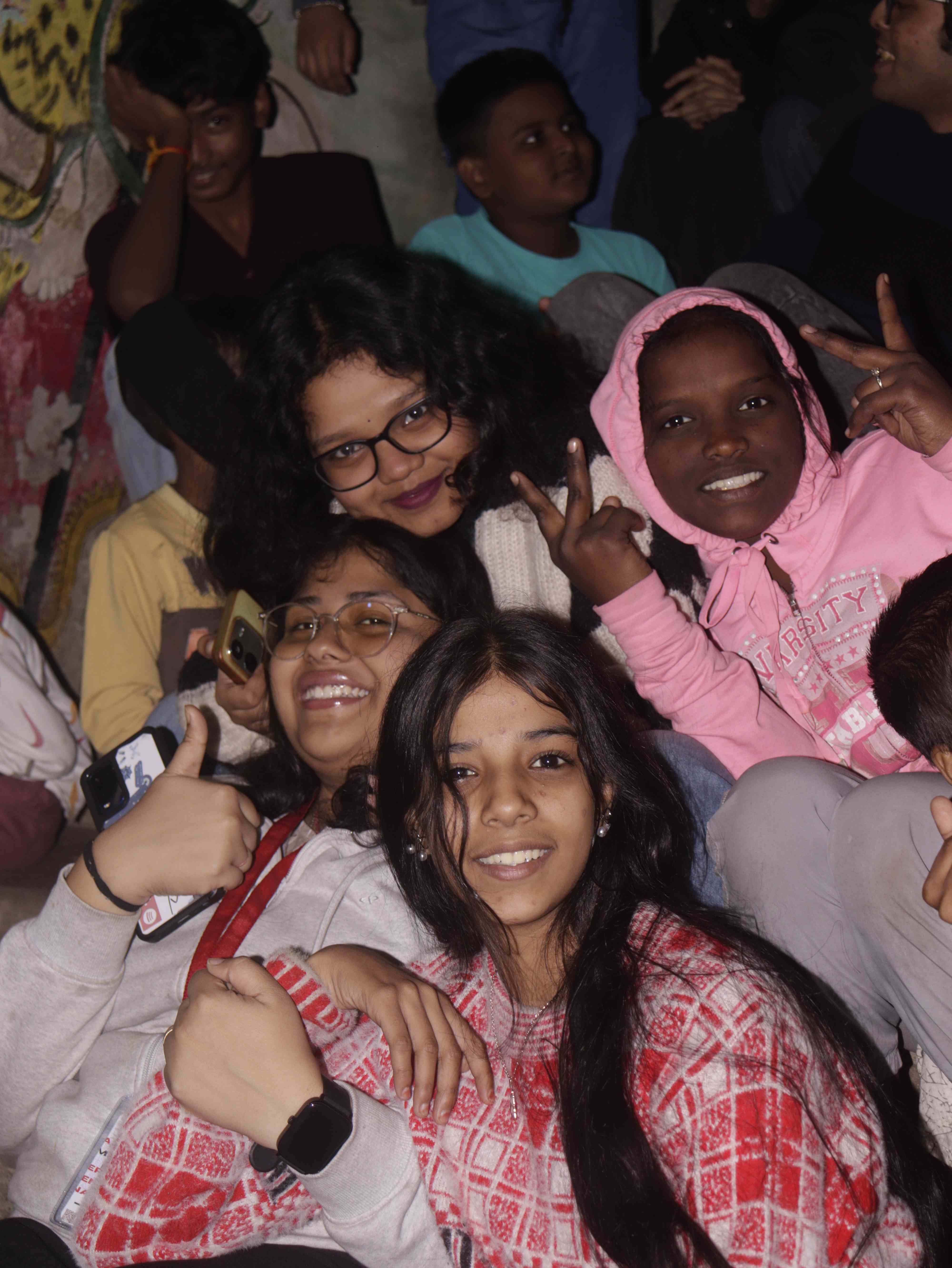 Group of children smiling with joy