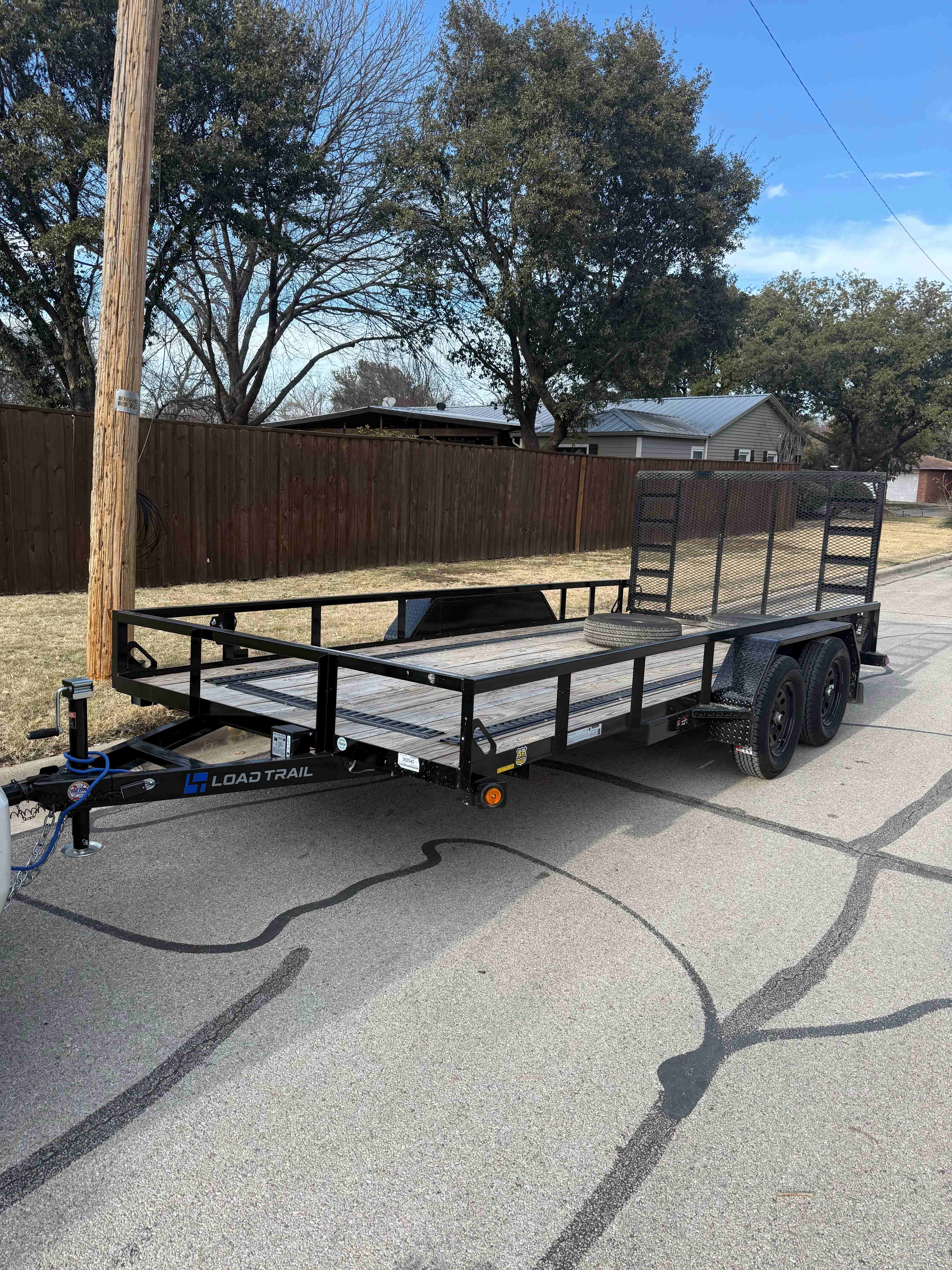16-foot utility trailer for rent in Burleson, TX — ideal for yard cleanup and equipment hauling