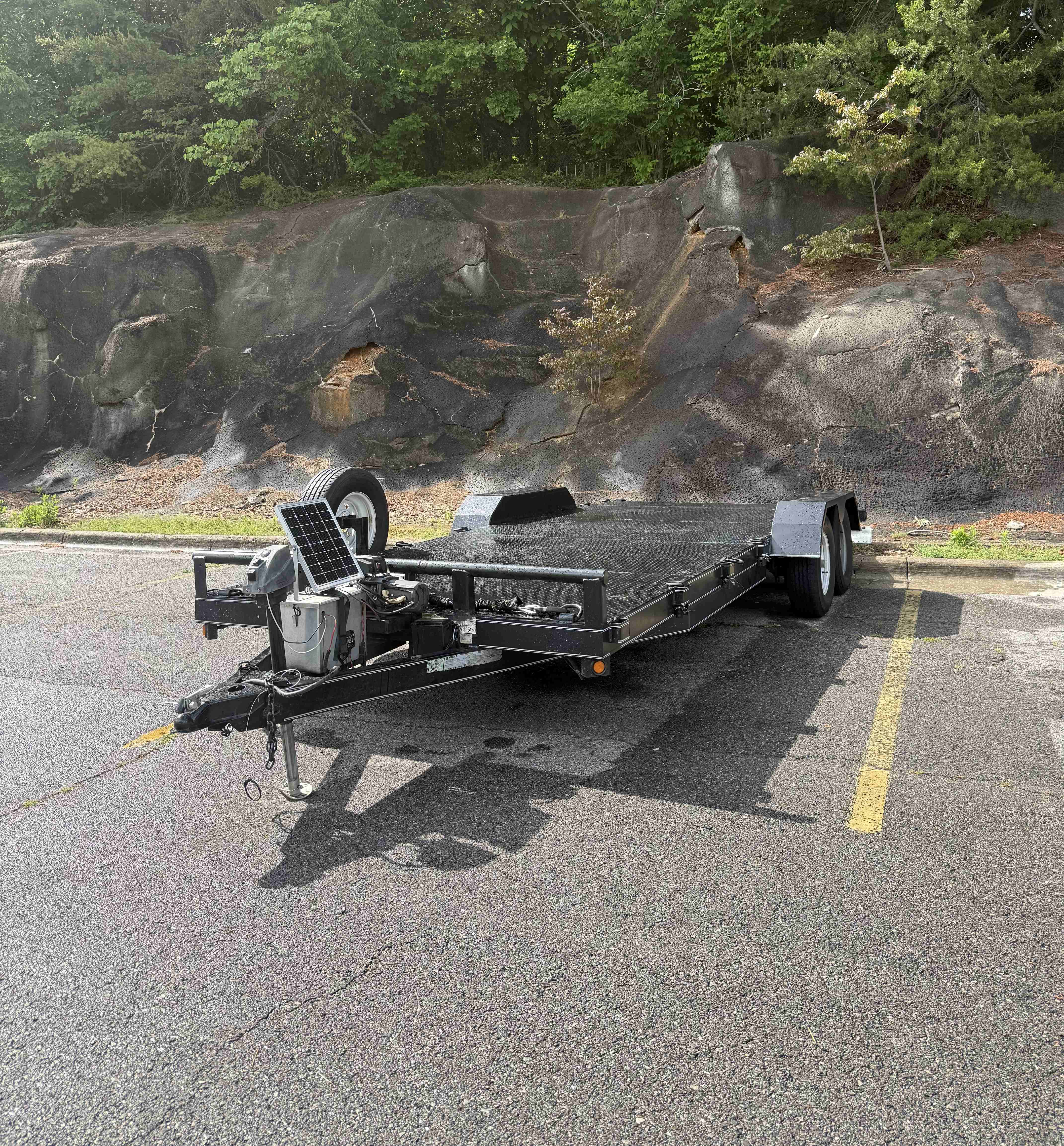 7' x 20' Car Hauler Trailer - Full side view