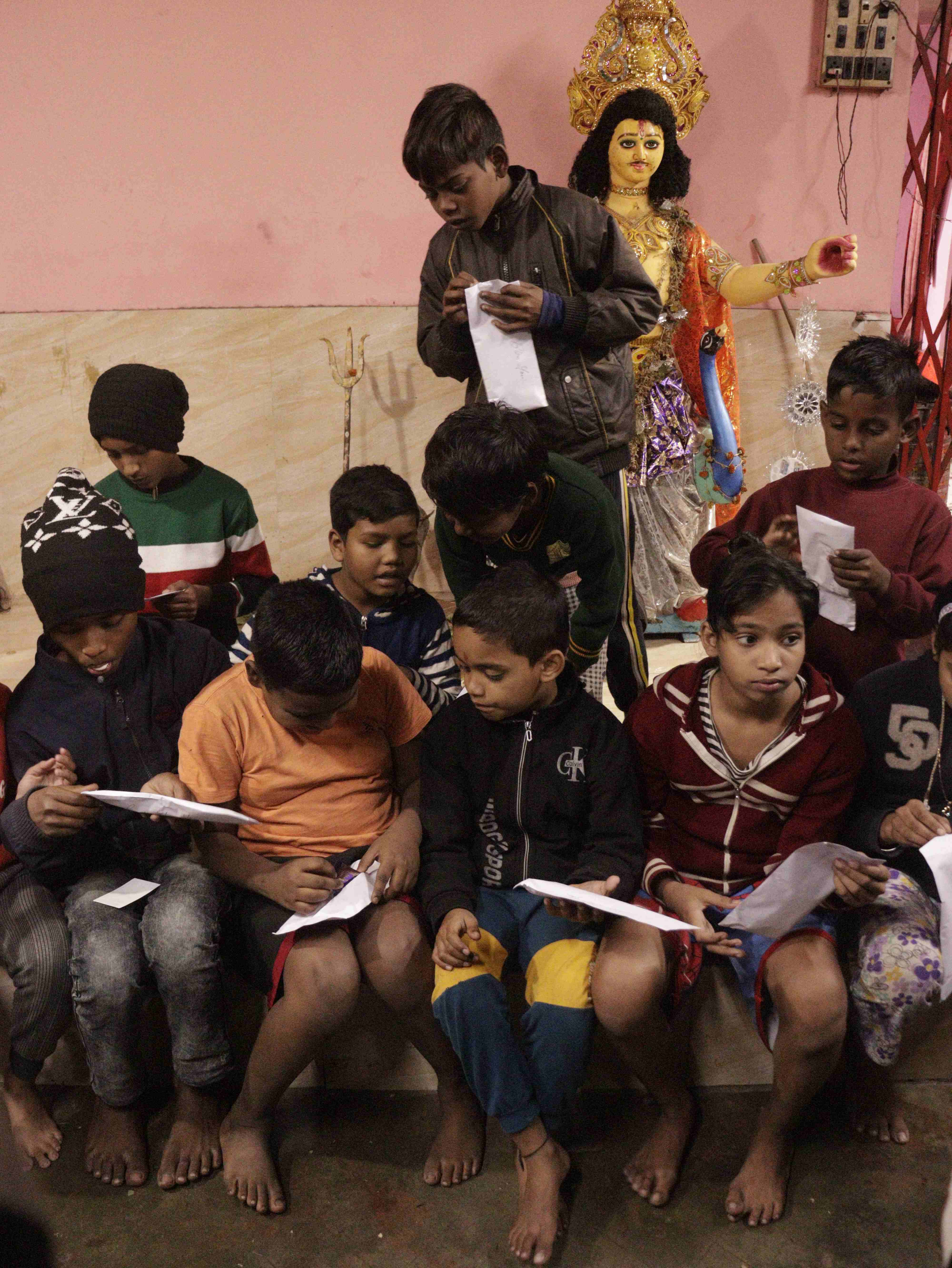 Children engaged in educational activity