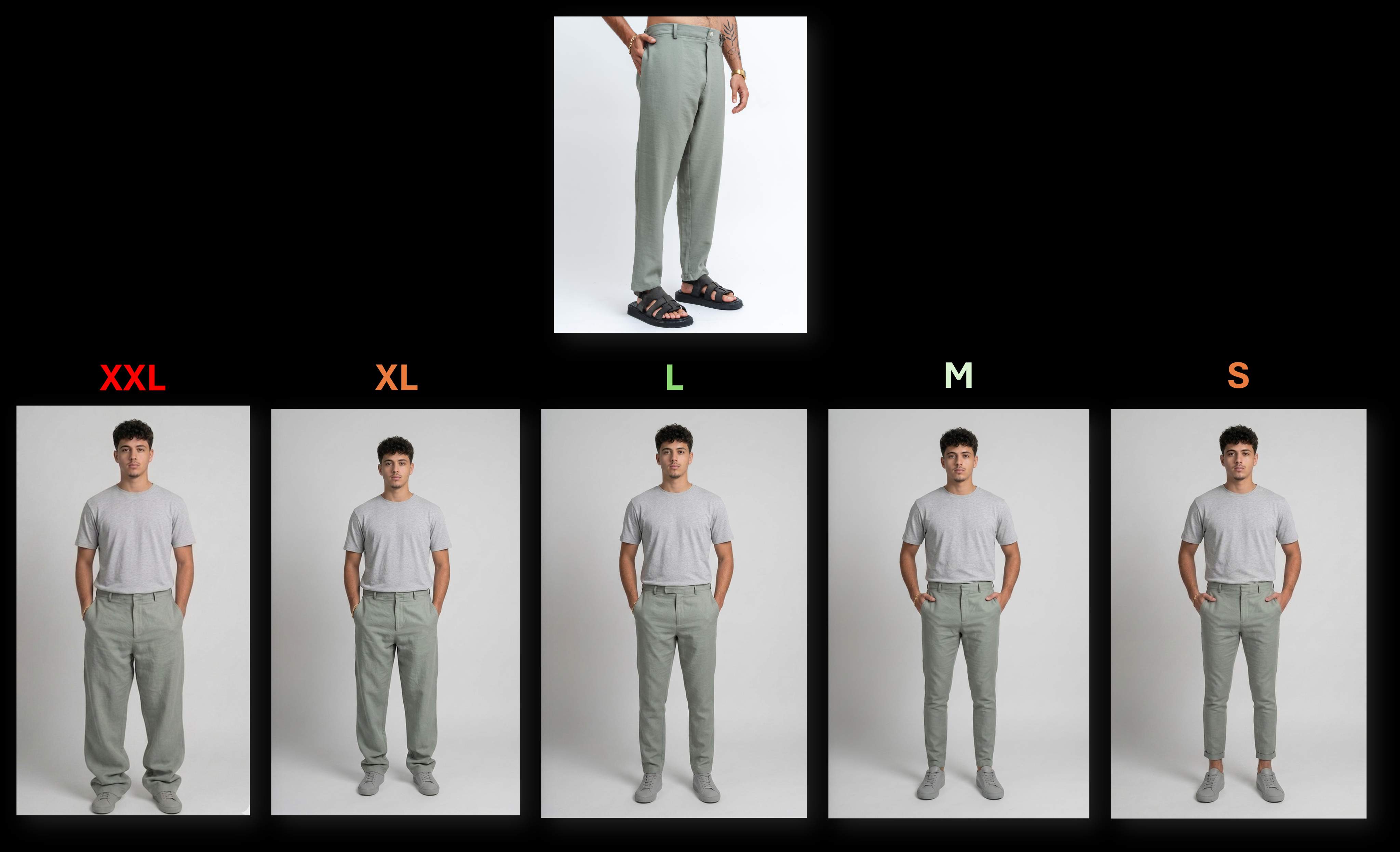 Pants size visualization