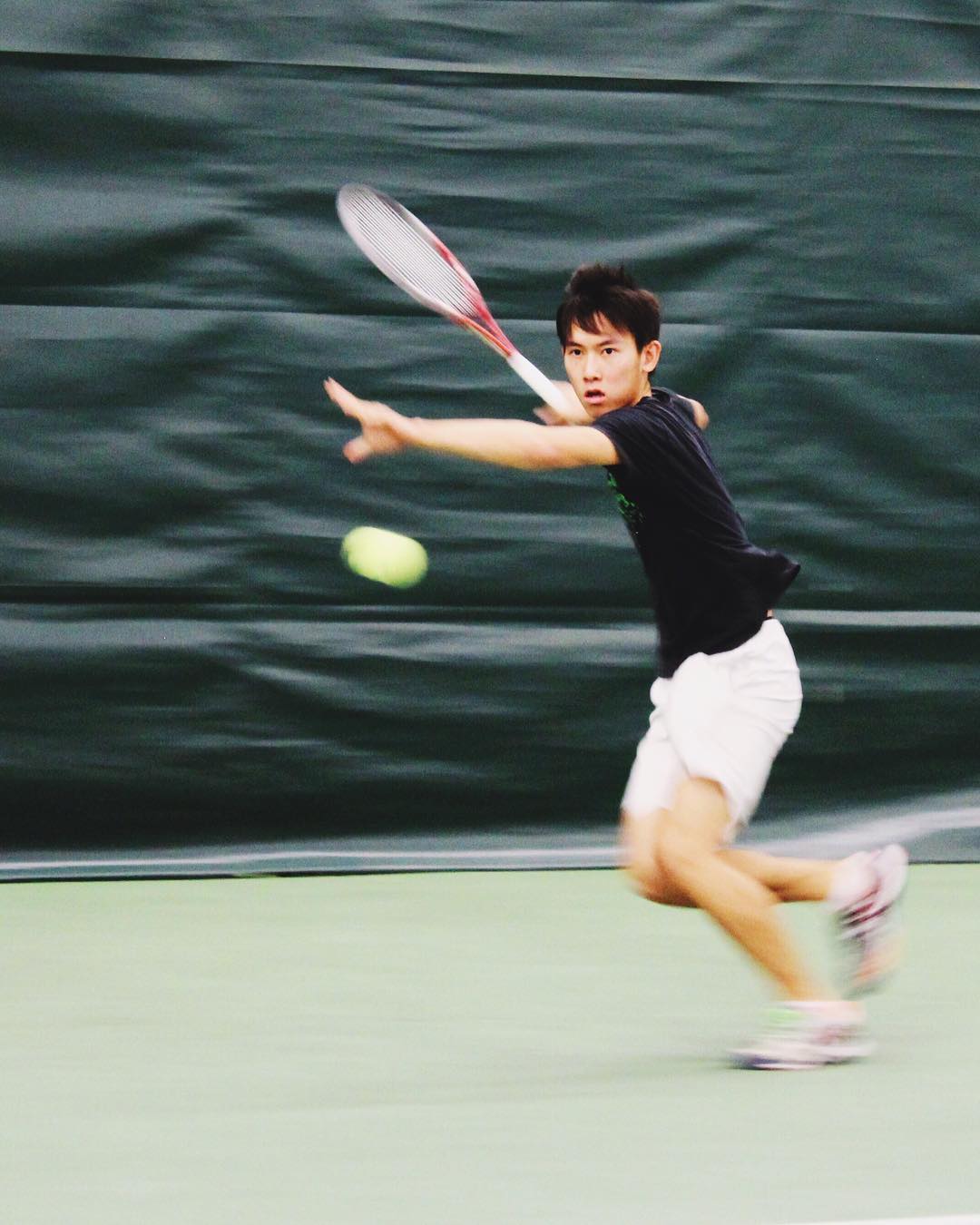 Tennis coaching action shot 3