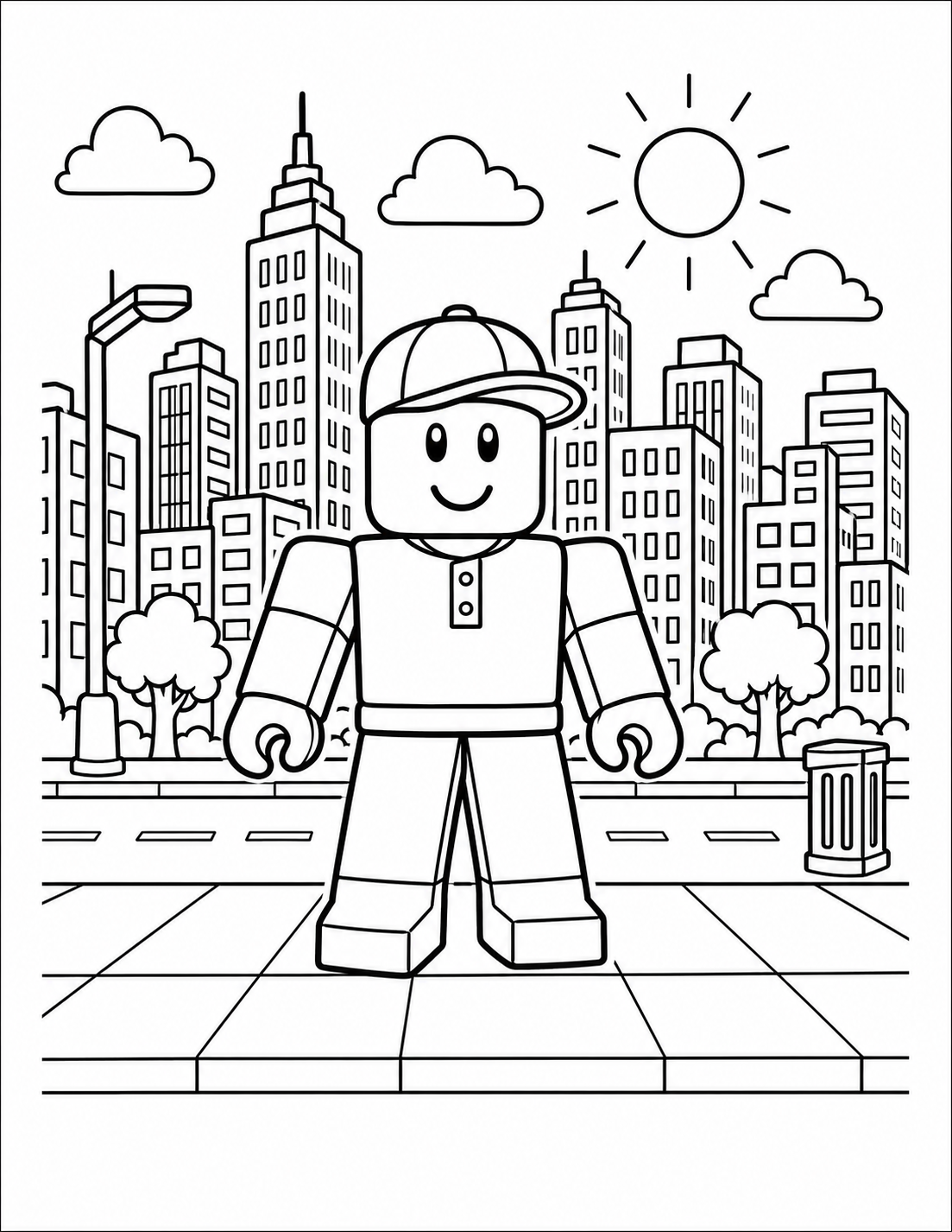 Classic Noob — City coloring page