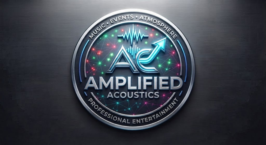 Amplified Acoustics circular badge logo