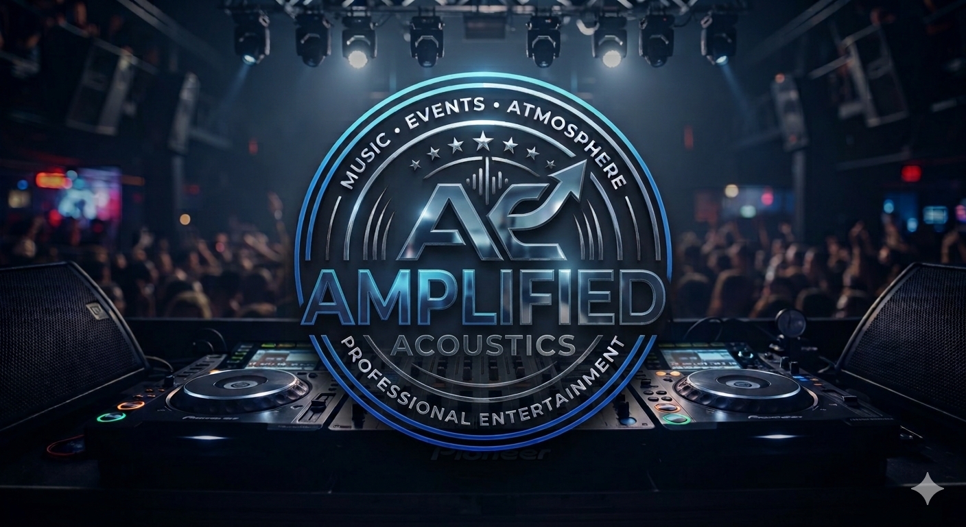 Amplified Acoustics circular badge logo