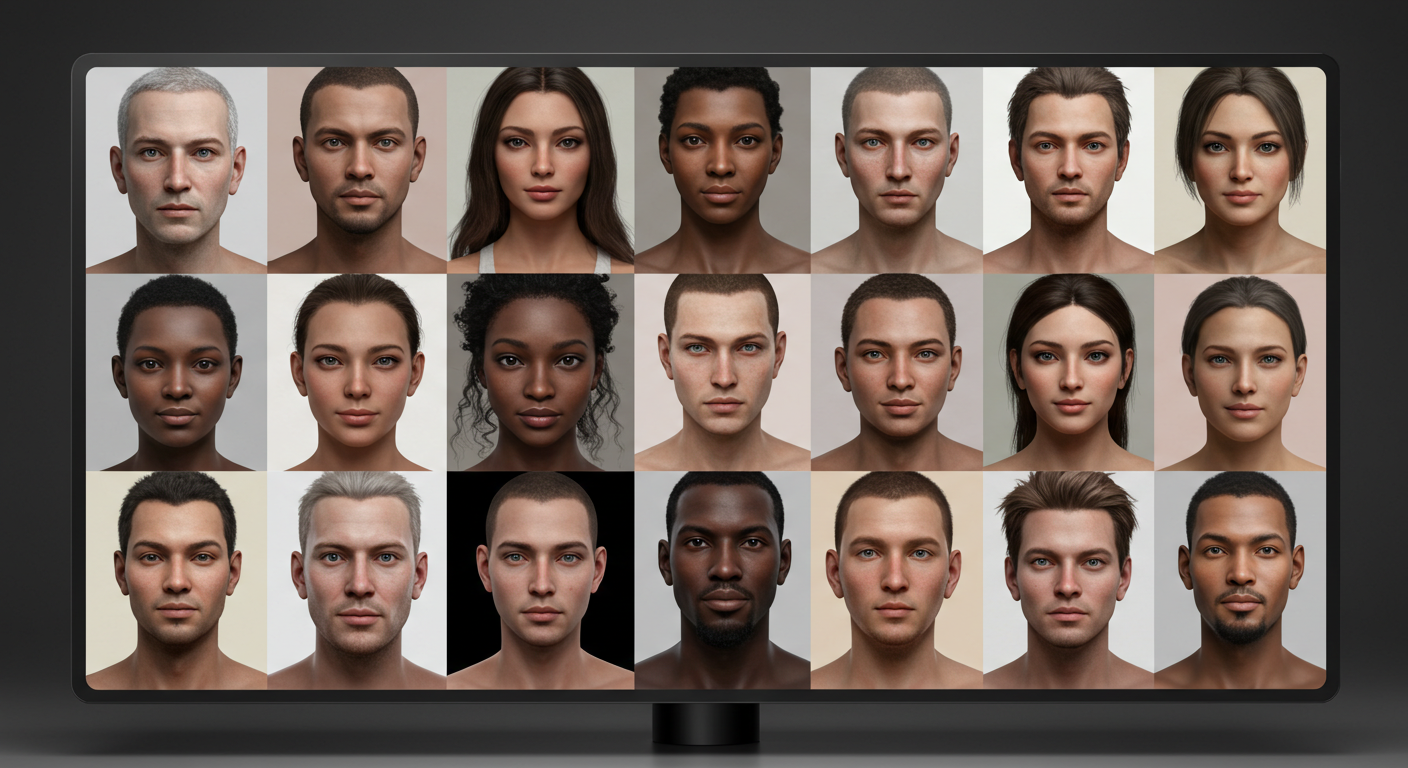 AI Avatar Examples - Diverse collection of realistic digital humans