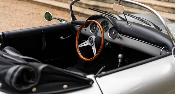 Volant bois et tableau de bord du Speedster 356
