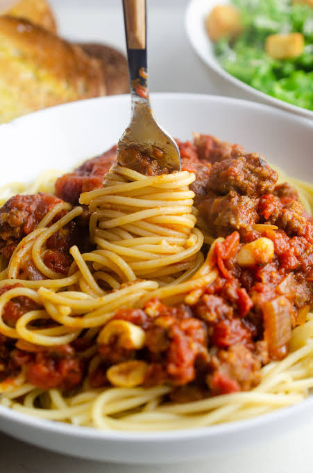 Spaghetti with meat sauce