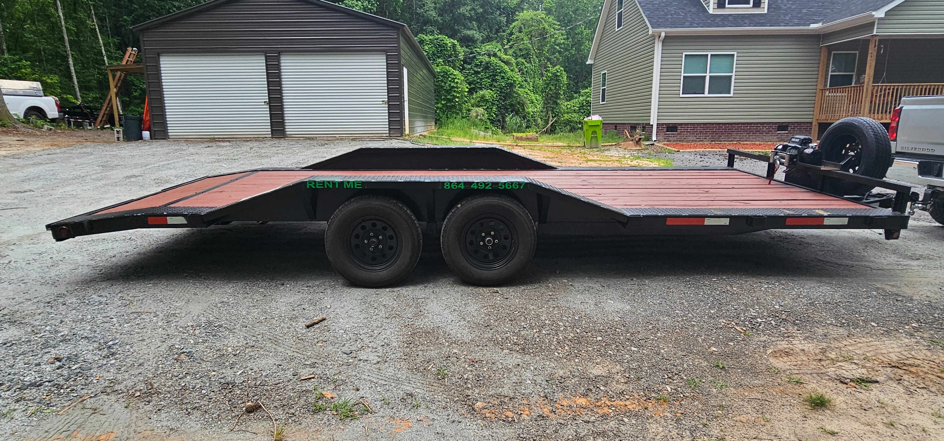 20ft Drive Over Flatbed Trailer view 3
