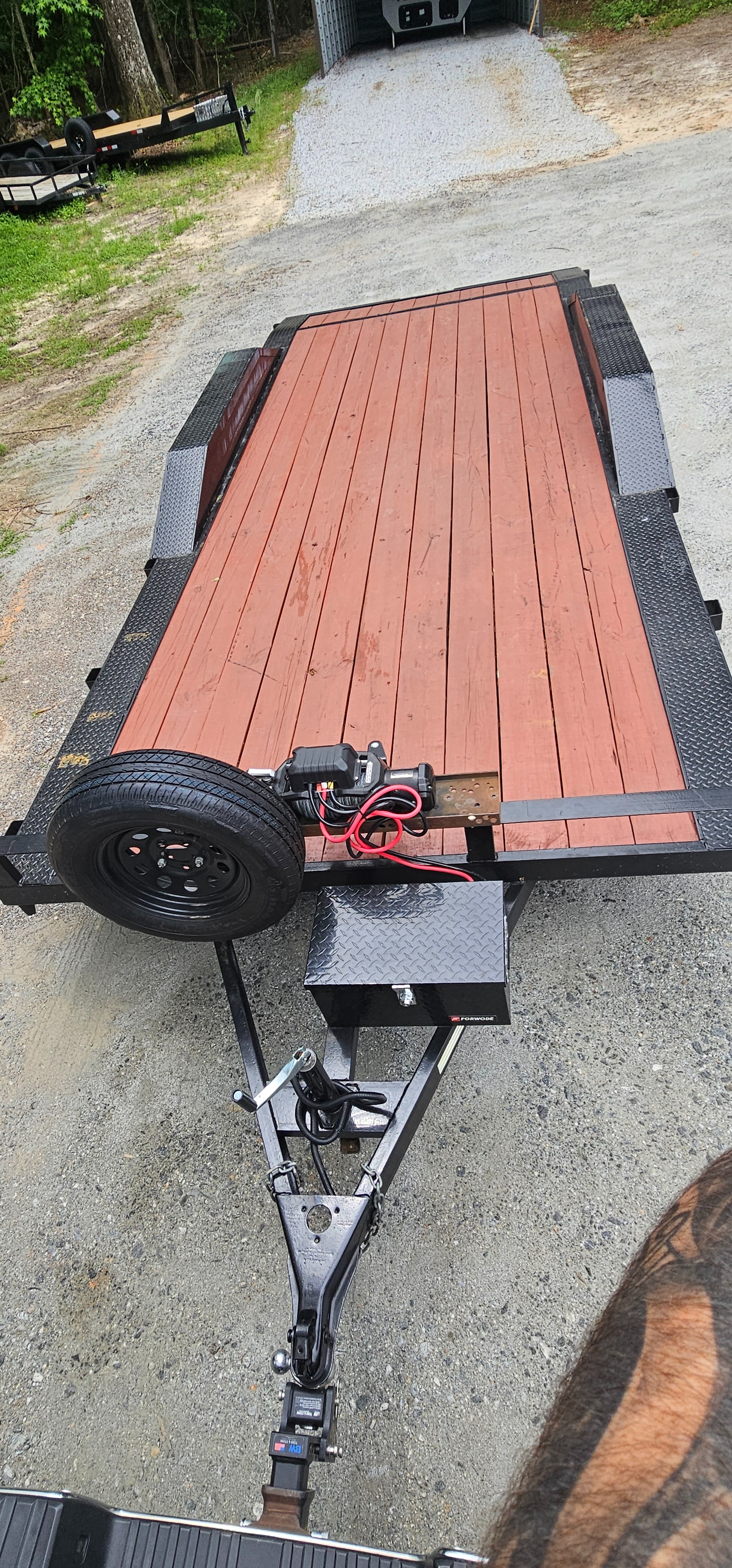 20ft Drive Over Flatbed Trailer view 2