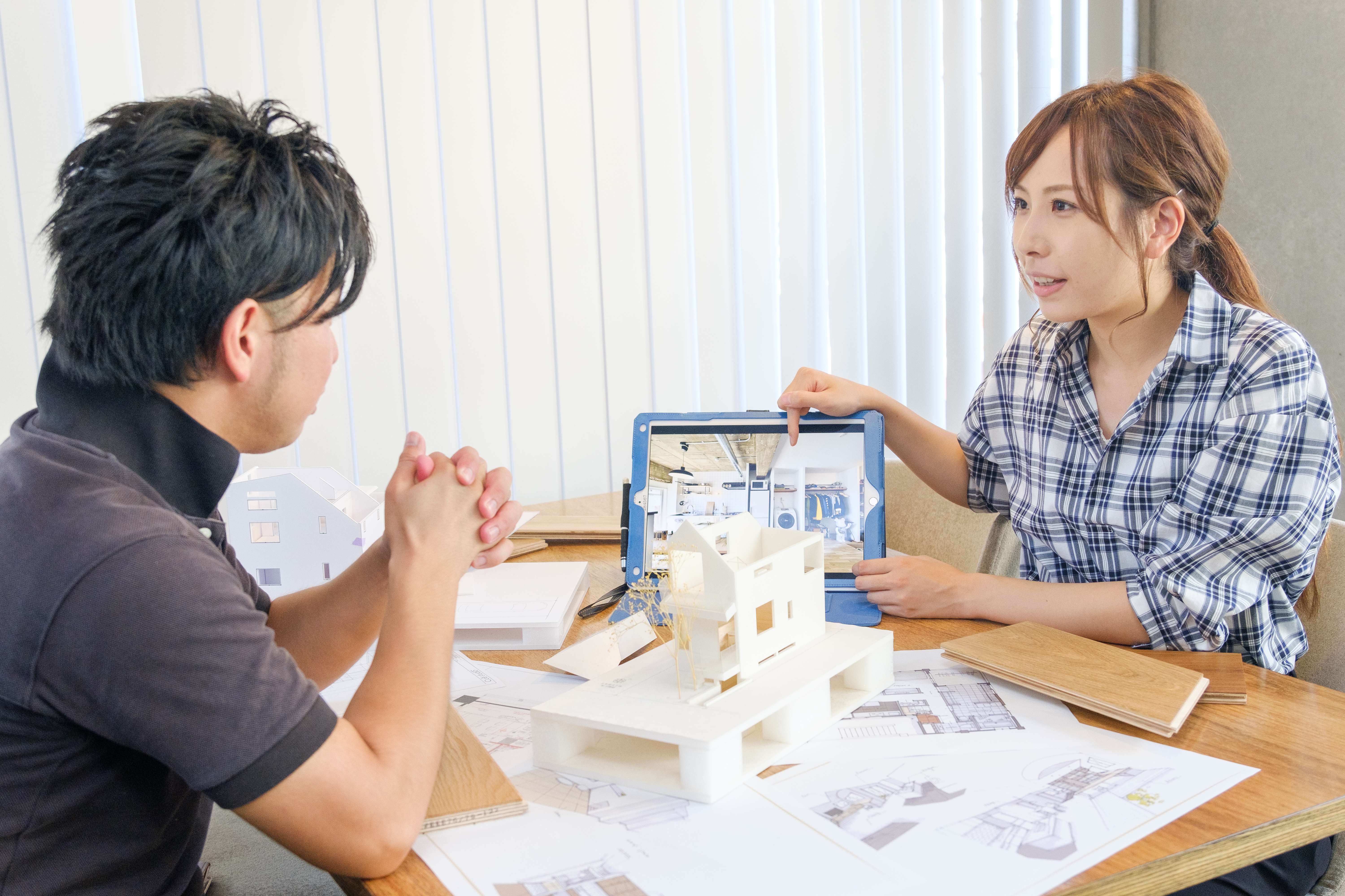 Architects discussing plans