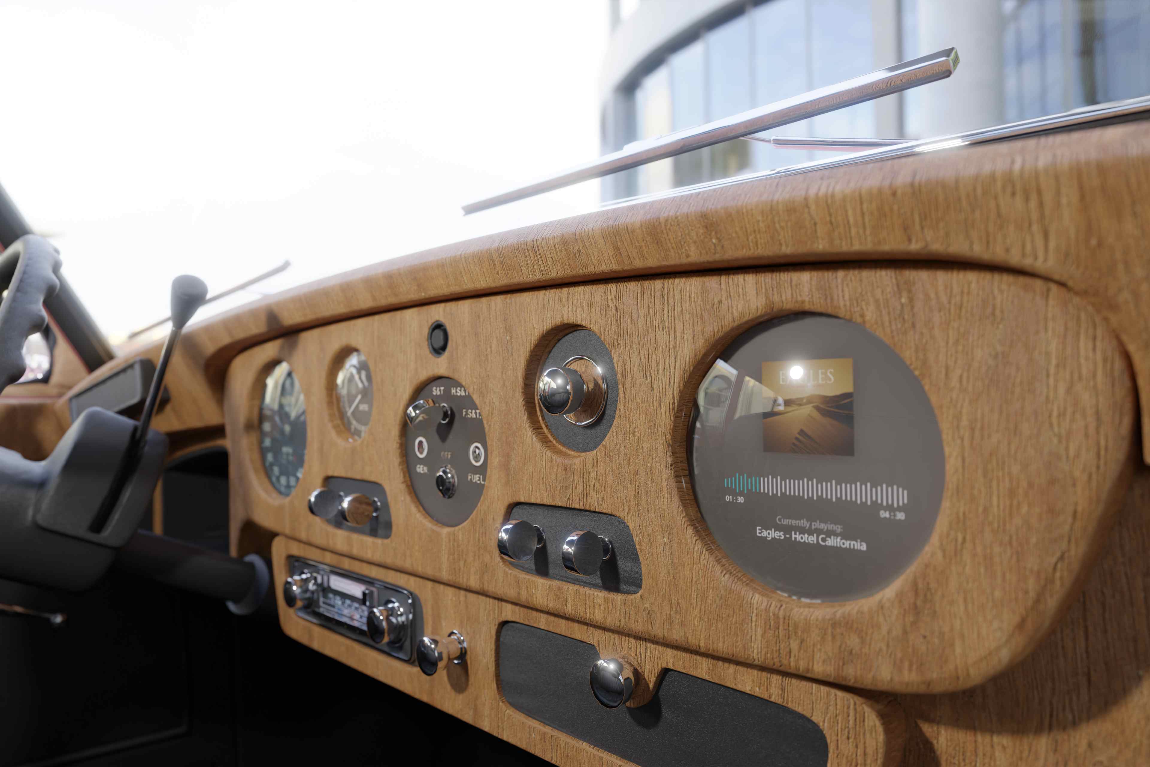 Custom dashboard with modern display