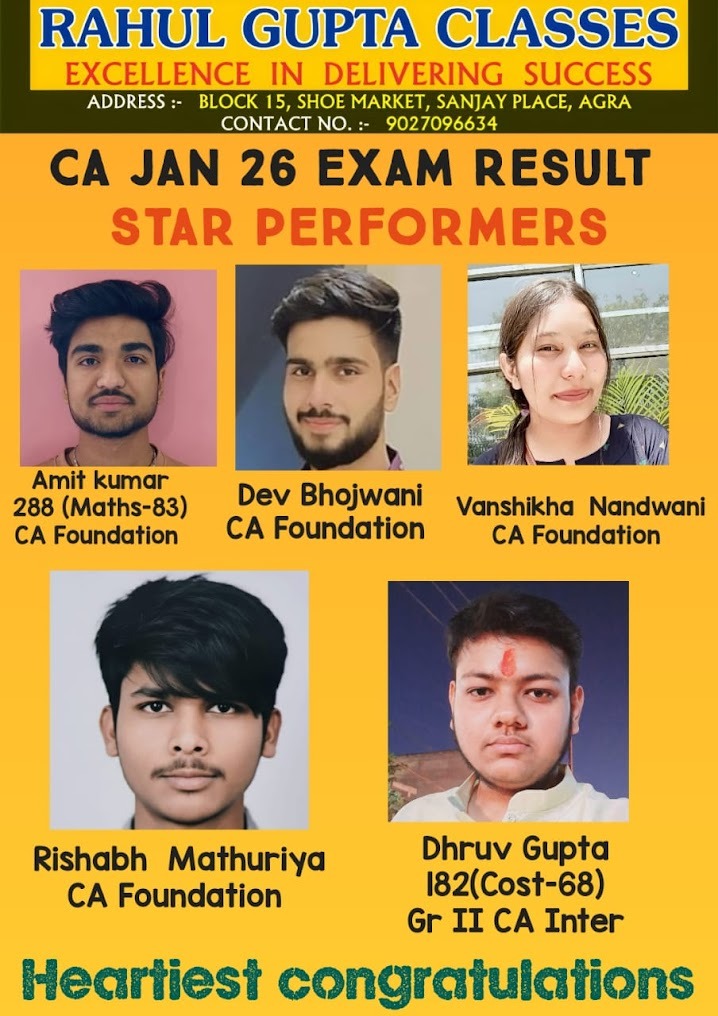 CA JAN26 Exam Result - Star Performers