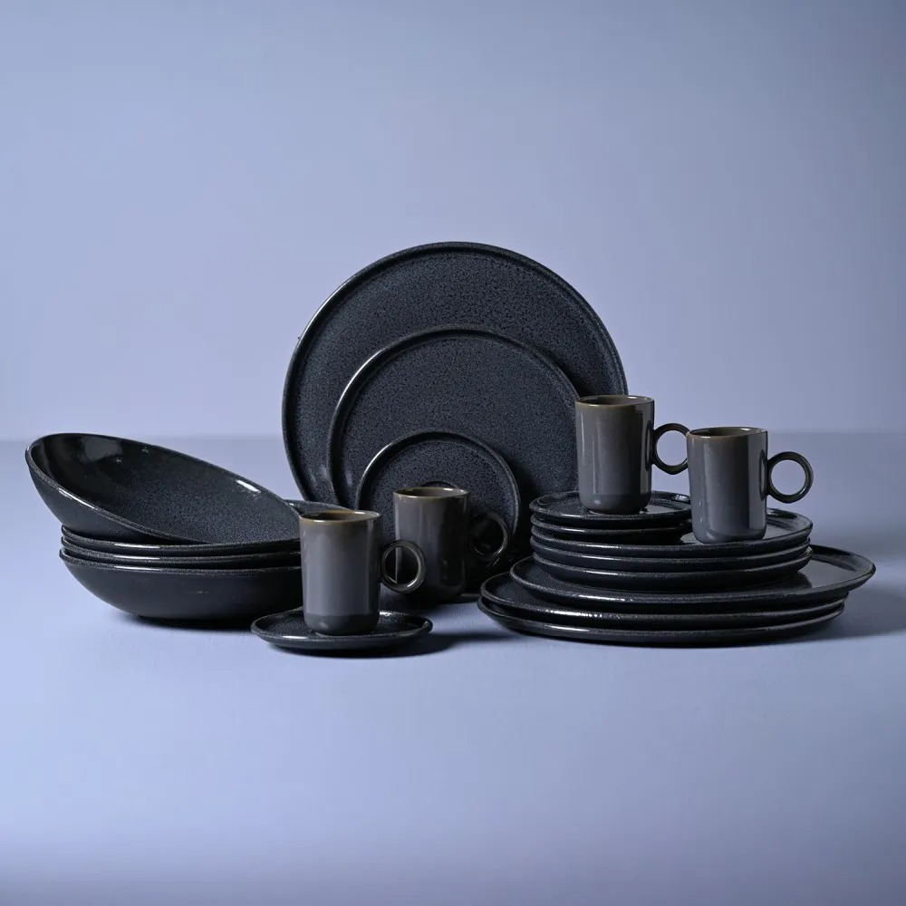 Aparelho De Jantar 30 Peças Basic Dove Porto Brasil Cerâmica Stoneware