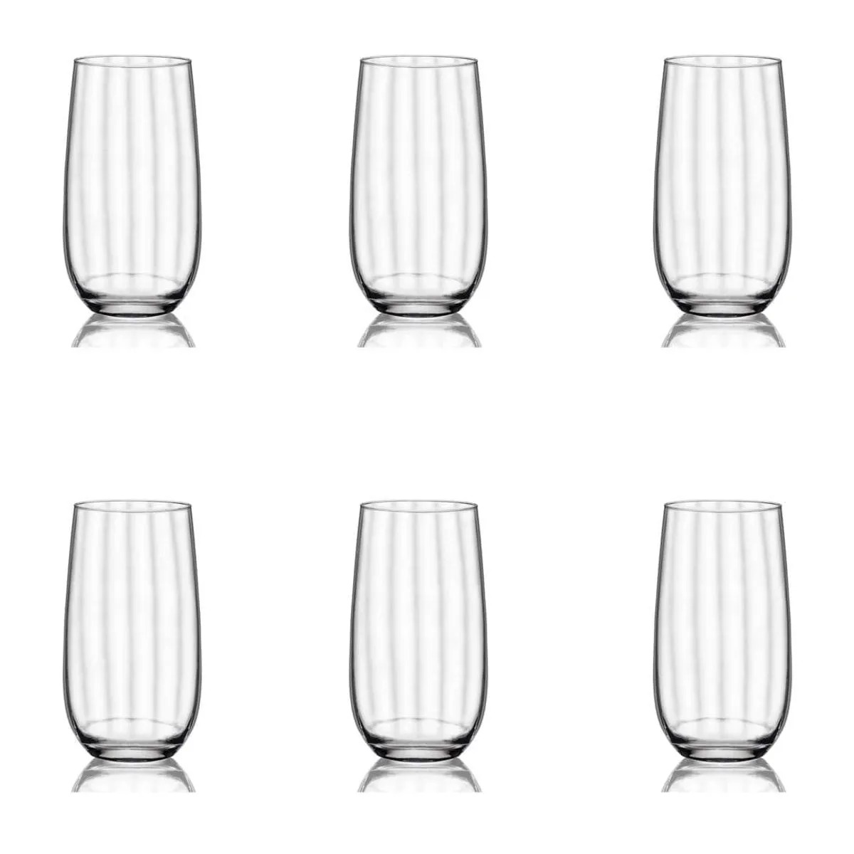 Jogo de 24 Copos de Cristal Long Drink 490ml Proper Effect Oxford